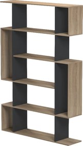 Βιβλιοθήκη Mito pakoworld sonoma-ανθρακί 108.5x25x161εκ