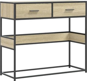 vidaXL Τραπέζι Κονσόλα Sonoma Δρυς 90x35x80 εκ. Επεξεργασμένο Ξύλο