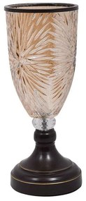 Βάζο 373-223-973 12x31cm Honey-Brown Metal, Glass