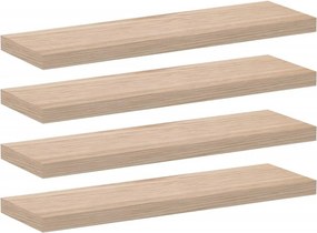 vidaXL Ράφια Τοίχου 4 τεμ. 80x23,5x4 εκ. Επεξεργασμένο Ξύλο
