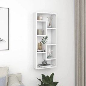 vidaXL Ραφιέρα Τοίχου Λευκό 36 x 16 x 90 εκ. από Επεξεργασμένο Ξύλο