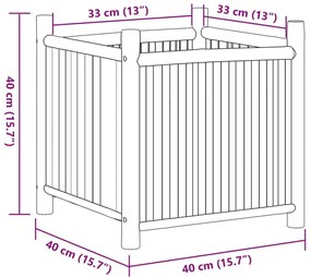 Ζαρντινιέρα 40 x 40 x 40 εκ. από Μπαμπού - Καφέ