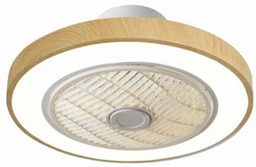 Lineme Ανεμιστήρας Οροφής Φ50cm DC17w Με Φως LED 41w Και Τηλεχειριστήριο Aurora Λευκό-Φυσικό 02-00191
