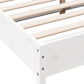 vidaXL Σκελετός Κρεβ. Χωρίς Στρώμα Λευκό 150x200 εκ Μασίφ Πεύκο