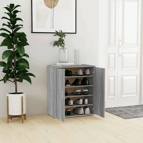 vidaXL Παπουτσοθήκη Γκρι Sonoma 60x35x70 εκ. από Επεξεργασμένο Ξύλο