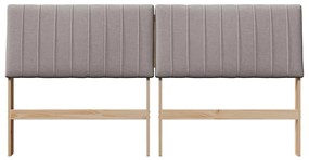 vidaXL Ταπετσαρισμένο κεφαλάρι Taupe 200 cm Στερεά ξυλεία πεύκου