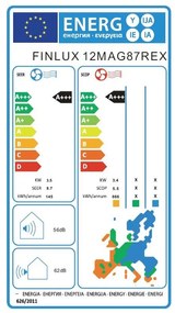 Κλιματιστικό Inverter Finlux 12MAG87REX, 12000 BTU, Wi-Fi, A+++, 4D blowing, Comfort breeze, Plasma filter, Λευκό