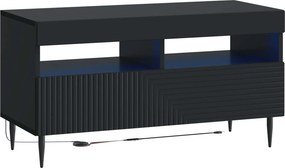 vidaXL Ντουλάπα LED Τηλεόρασης HAARLEM 81 x 35 x 43 εκ. Μαύρο