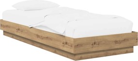 vidaXL Κρεβάτι δαπέδου Artisan Δρυς 80 x 200 cm Επεξεργασμένο Ξύλο