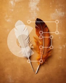 Intra Συλλεκτικό Ξύλινο Παζλ Plywood 4mm - Όμορφη εικόνα ενός φτερού σε ουδέτερο φόντο Σε Ξύλινο Κουτί - Διαστάσεις: 10x10 cm – 25 κομμάτια