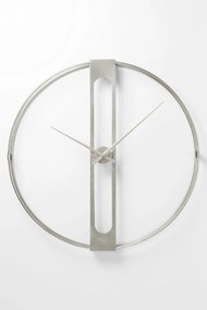 Ρολόι Τοίχου Clip Silver  Ø60cm 60x10x60εκ - Ασημί