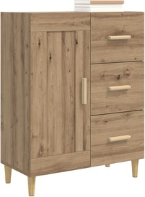 vidaXL Πλαϊνό γραφείο Artisan Δρυς 69,5 x 34 x 90 εκ.