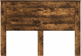 vidaXL Κεφαλάρι με κεφαλάρι Καπνιστό Δρύς 160 cm Επεξεργασμένο ξύλο