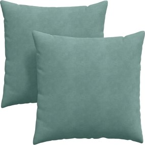 vidaXL Μαξιλάρι Καναπέ 2 pcs Θαλασσί 80 x 80 cm Υφασμάτινο Κορντουρά
