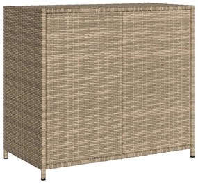 Ντουλάπι Αποθήκευσης Κήπου Beige 83x45x76 εκ. Συνθετικό Ρατάν - Μπεζ