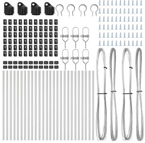 vidaXL Στύλος Περιφράξεων 26 pcs Ασημί 3.2 x 3.2 x 80 εκ Ατσάλι