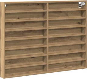 vidaXL Βιτρίνα Επιτοίχιο Artisan Oak 100 x 8,5 x 75 cm