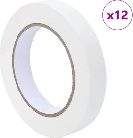 vidaXL Ταινίες Μάσκας για Ζωγράφους 12 pcs Λευκό 19mm x 50m Χαρτί