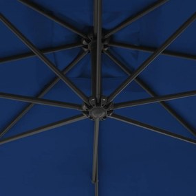 Ομπρέλα Κρεμαστή Αζούρ 250 x 250 εκ. με Ατσάλινο Ιστό - Μπλε