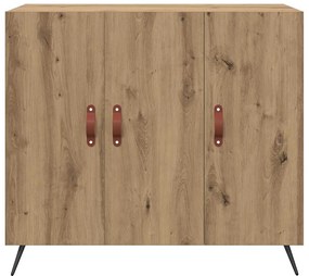 vidaXL Πλαϊνό γραφείο Καφέ 90 x 34 x 80 εκ. Επεξεργασμένο ξύλο