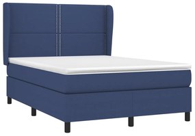 ΚΡΕΒΑΤΙ BOXSPRING ΜΕ ΣΤΡΩΜΑ ΜΠΛΕ 140X200 ΕΚ. ΥΦΑΣΜΑΤΙΝΟ 3127891