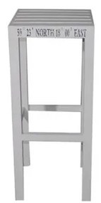 ΣΚΑΜΠΩ 33X33X78 CM ΞΥΛΙΝΟ ΓΙΑ ΜΠΑΡ ΛΕΥΚΟ ΠΑΟΥΛΟΒΝΙΑ