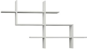 Ραφιέρα τοίχου Halic Megapap χρώμα λευκό 150x22x82εκ.