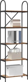 vidaXL Ράφι Βιβλίων 5 επιπέδων 60 x 30 x 183 εκ Επεξεργασμένο ξύλο