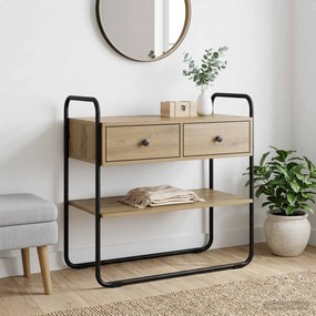 vidaXL Τραπέζι κονσόλας Artisan Δρυς 80 x 40 x 75 εκ.