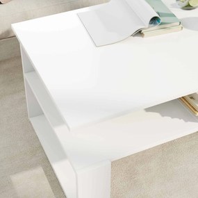 vidaXL Τραπεζάκι σαλονιού Λευκό 90 x 50 x 40 cm Επεξεργασμένο ξύλο