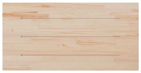 vidaXL Επιφάνεια Τραπεζιού Ορθογ. Λευκή 80x40x2,5 εκ. από Μασίφ Πεύκο