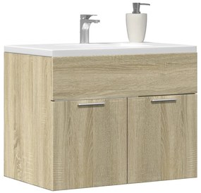 vidaXL Ντουλάπι Νιπτήρα Sonoma Δρυς 60 x 38,5 x 46 εκ. από Επεξ. Ξύλο