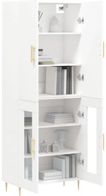 vidaXL Ντουλάπι Λευκό 69,5x34x180 εκ. από Επεξεργασμένο Ξύλο