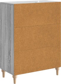 vidaXL Πλαϊνό γραφείο Γκρι Sonoma 66 x 34,5 x 90 εκ Επεξεργασμένο Ξύλο