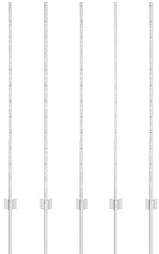vidaXL Πυλώνες Πλέγματος 10 pcs Ασημί 120 cm Γαλβανισμένος χάλυβας