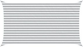 vidaXL Πανί σκιάς Ανοιχτό Γκρι και Λευκό 4,5 x 2,5 μ