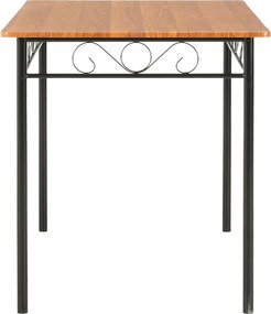 vidaXL Σετ Τραπεζαρίας 7 Τεμαχίων Καφέ από MDF / Ατσάλι