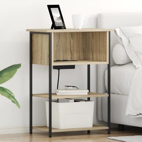 vidaXL Κομοδίνο Sonoma Δρυς 55 x 31 x 76 εκ Επεξεργασμένο ξύλο