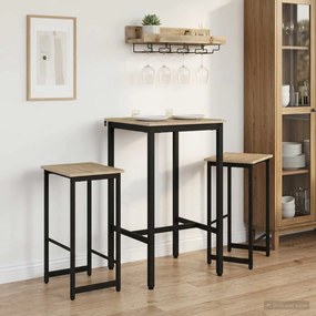 vidaXL Μπαρ σκαμπό 2 τμχ. Sonoma Δρυς 40 x 32 x 74 εκ