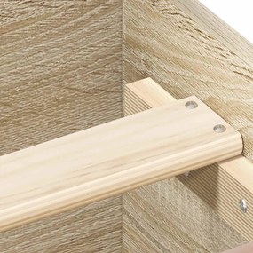 vidaXL Σκελετός Κρεβατιού Sonoma Δρυς 80 x 200 cm Επεξεργασμένο Ξύλο