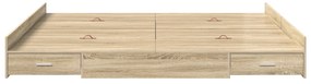 vidaXL Κρεβάτι με αποθηκευτικό χώρο Sonoma Δρυς 200 x 200 cm
