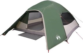 vidaXL Σκηνή Κάμπινγκ 4 Ατόμων Αδιάβροχη Πράσινη