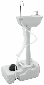 vidaXL Βάση νιπτήρα κάμπινγκ Γκρι 50.5 x 33 x 103 εκ Πλαστικό