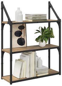 vidaXL Ράφι Τοίχου Artisan Oak 60 x 21 x 78,5 cm Επεξεργασμένο ξύλο
