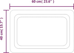 vidaXL Καθρέφτης Μπάνιου με LED 40x60 εκ.