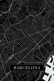 Χάρτης Barcelona black