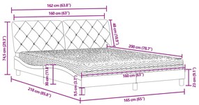 ΚΡΕΒΑΤΙ ΜΕ ΣΤΡΩΜΑ ΣΚΟΥΡΟ ΓΚΡΙ 160X200 ΕΚ. ΒΕΛΟΥΔΙΝΟ 3208665