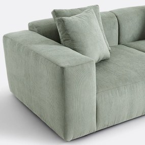 Καναπές 3 θέσεων από λεπτό ριγέ βελούδο, LIORA