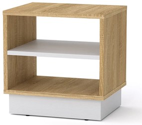 Κομοδίνο Mason pakoworld sonoma-λευκό 40x32x40εκ