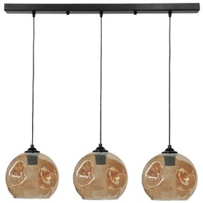 Κρεμαστό Φωτιστικό Οροφής 3xE27 Γυαλί Pop Heronia Lighting-02-0397-Μελί 02-0397